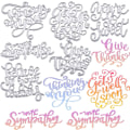 Miniatyrbillede 1 af 5: 6 stk. Die Cuts Words Metal Word Cutting Dies - Inspirerende ord stencil