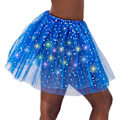 Miniatyrbillede 5 af 5: LED-lys nederdel til kvinder - lysende stjerneskørter - lagdelt ballet-tutus - elastisk mesh