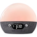 Miniatyrbild 1 av 8: Ljudmaskin, soluppgångslarm med Bluetooth-högtalare, vitt brus för sömn, väckningsljus för sovrum, tung sovare, dimbara nattlampor