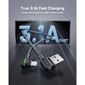 Miniatyrbilde 2 av 5: USB C-kabel, 【3-pakning 3.1A】 Hurtig Qc 3.0 Hurtiglading USB