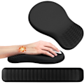 Miniatyrbild 1 av 9: Ergonomiskt musmatta och handledsstöd för tangentbord, supermjukt minnesskum för handledsstöd för datortangentbord, halkfria armstödskuddar