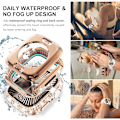 Pikkukuva 4 / 5: 2-in-1 Vedenpitävä Bling Kotelo Apple Watch Series 10 42mm:lle, Näytönsuojakotelo, Timanttisuojakuori Apple Watch 10 42 mm Kristallitimanteilla