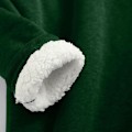Miniatyrbillede 4 af 7: Stribet Fleece Pullover med Juleprint, Rund Hals, Rund Hals, Pasform Pullover Toppe, Mode Langærmet Træning A-grøn Stor A-grøn Stor