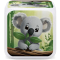 Miniatyrbild 4 av 8: Väckarklocka, Grön blad Koala Tryck Digital Väckarklocka, Resor, Liten Väckarklocka för Sängbord, Väckarklocka Baery Powered Vit Vit