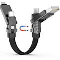 Miniatyrbillede 1 af 5: Multi-opladningskabel, 60W PD Type C-oplader, 4 i 1 magnetisk nøglering