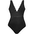 Miniatyrbillede 3 af 5: Dam V-ringad kjole mesh badedragt Figurformning One-Piece