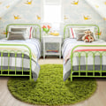 Miniatyrbilde 6 av 7: Grønn rund teppe for soverom, fluffy sirkulær teppe 4'X4' for barnerom, lodne teppe for tenåringsrom, shaggy sirkulær teppe for barnerom, fuzzy plysj