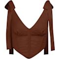 Miniatyrbilde 1 av 5: Kvinners Sexy Bustier Crop Top med Stropper og Asymmetrisk Design