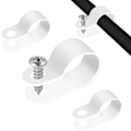 Miniatyrbilde 1 av 5: 100 stk 1/4 tums R-type klipskabel festeelement ledning klemme