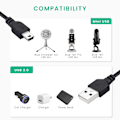 Miniatyrbilde 2 av 5: USB-kabelforlengelse for USB-mikrofoner (2-pakning)