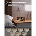 Miniatyrbillede 7 af 9: Superhøj alarmur med sengevibrator til tunge sovende og digitalt spejlur til soveværelset, stort LED-display med 2 USB-opladere