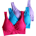 Miniatyrbild 1 av 5: 3-pack Dam Ultimate Comfy M Support Sömlös trådlös