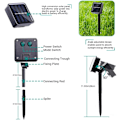 Miniatyrbilde 6 av 7: Solcelledrevne juledekorasjonslysstrenger - 2-pakning 72ft 200 LED 8 moduser utendørs fe-lysstrenger, vanntette solcelledrevne lys for hage,