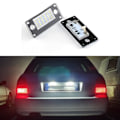 Miniatyrbild 2 av 5: 2 st felkodfria LED-bakre registreringsskyltlampor för Audi A3 8L S3, A4 B5 S4 RS4 Avant