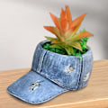 Miniatyrbild 3 av 9: Cowboy-byxor Blomkrukor | Suckulent Blomkruka Prydnader, Kreativa Suckulent Blomkruka Prydnader, Roliga Byxor Bonsai Kruka Harts Blomkruka för Hatt