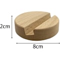 Miniatyrbilde 2 av 5: Telefonholder i bøketre, rund form, enkel spor, 2 x 8 x 8 cm tretelefonholder