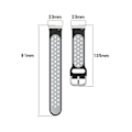 Miniatyrbillede 5 af 5: Til Fitbit Sense 2 Tofarvet Perforeret Åndbar Silikone Urrem IHP Black-Red