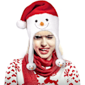 Miniatyrbillede 3 af 5: Plys Frosty Snemand Julehatte (Plys Snemand)