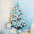 Miniatyrbilde 4 av 5: 12 stk Glitter Jul Poinsettia Kunstig Jul Blomster Ornamenter Blomster