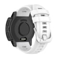 Miniatyrbillede 5 af 5: Til Garmin Instinct 2s Silikone Rustfrit Stål Spænde Urrem FGU White