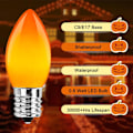 Miniatyrbillede 3 af 7: 25 stk. C9 LED Halloween Orange pærer, C9 LED juletræslys udskiftningspærer til Halloween udendørs lyskæder, C9/E17 mellemstørrelse