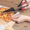 Miniatyrbillede 2 af 5: Pizzasaks, pizzaskærer med skovl i fødevaregodkendt rustfrit stål