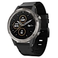 Miniatyrbillede 1 af 5: For Garmin Fenix 5 22mm Læder Stål Spænde Urrem CXP Black