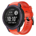 Miniatyrbillede 1 af 5: Til Garmin Instinct 2s Metal Spænde Solid Color Silikone Urrem URH Red