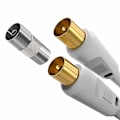 Miniatyrbilde 1 av 5: 1M TV-antenn koaksialkabel hane til hane - gullbelagte kontakter