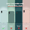 Miniatyrbilde 6 av 6: Designet for iPhone XR Deksel, Silikon Ultra Slim Støtsikkert Telefondeksel med [Mykt Anti-Ripe Mikrofiberfôr], 6.1 ih, Svart Svart
