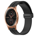 Miniatyrbillede 1 af 5: For Garminmove Luxe 20mm Solid Color Magnetisk Spænde Silikone Urrem SYU Black