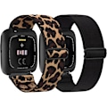Miniatyrbild 1 av 5: 2-pack remmar kompatibla med Fitbit versa3/4 rem - snyggt ersättningsarmband i elastiskt material