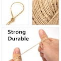 Miniatyrbild 5 av 5: Grå Jute Burlap Band Twine Rep Snöre String Pack Rulle 2mm Dia 54 Yards