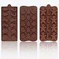 Miniatyrbillede 1 af 5: Jule silikoneforme - Xmas chokolade slikforme (3 stk)