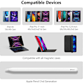 Miniatyrbild 2 av 6: Pennhållare för Apple Pencil 2:a generationen, kompatibel med Magic Keyboard, Smart Keyboard Folio, andra magnetiska fodral för iPad - Svart