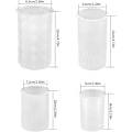 Miniatyrbillede 2 af 7: 4 stk. stearinlys, silikoneforme, støbeforme, lysforme til støbning, silikone lysform, silikone, 3D DIY silikoneforme, lysforme til