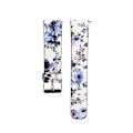 Miniatyrbild 2 av 5: Blommigt mönster klockarmband för Fitbit Versa 1 / 2 VUJ White Blue