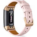 Miniatyrbillede 2 af 5: Rem til Fitbit Charge 4/3 - Ægte læder erstatningsarmbånd til Charge 3/4 Tracker
