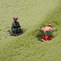 Miniatyrbilde 7 av 7: Grønn rund teppe for soverom, fluffy sirkulær teppe 4'X4' for barnerom, lodne teppe for tenåringsrom, shaggy sirkulær teppe for barnerom, fuzzy plysj