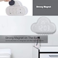 Miniatyrbild 4 av 9: Digital väckarklocka, söt molnformad netisk temperaturröstaktiveringsklocka för snooze (vit) Vit Vit