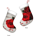 Miniatyrbillede 3 af 8: Julepynt Strømper med Rose - Holdbare, Farverige og Sjove Festlige Dekorationer - Jule Strømpe Pejs Ornamenter Jule Socke Gave Slik B