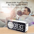 Miniatyrbild 6 av 7: Digital LED-väckarklocka med trådlös högtalare, dubbla  för sovrum/tunga sovare/vuxna/tonåringar, Bluetooth-högtalare stödjer TF-kortuppspelning FM-radio