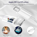 Miniatyrbilde 5 av 5: 3-pakning Iphone 14 13 12 11 hurtiglader,【Apple Mfi