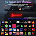 Miniatyrbillede 2 af 5: Led-skilt til bil, pixel-display-skærm, fleksibel Led Rgb-display, smartphone-app-styret display til boligindretning, kunstskabelse, bar, butik