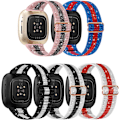 Miniatyrbild 1 av 5: 5-pack justerbart elastiskt band kompatibelt med Fitbit Versa 3/Sense