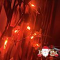 Miniatyrbilde 6 av 7: C18 Halloween-flimrende flammelys-strenglys, 10FT flimrende flammeformede pærer danser med en flimrende oransje glød, 1 watt, 120 volt, grønn ledning