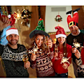 Miniatyrbilde 4 av 4: 6 stk julehatter julehatt juletrehatt lue nissehue spiralhatt for