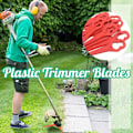 Miniatyrbillede 5 af 5: 100 stk. Røde Plast Græstrimmerblade - Græsslåmaskine Udskiftningsblade