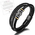 Miniatyrbillede 1 af 5: Inspirerende læderarmbånd til søn og barnebarn