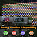 Miniatyrbilde 5 av 7: Gazebo Net Lights Outdoor, 10 x 10 FT Holiday Mesh Lights med 320 LED-lys og 8 lysmoduser, Vanntett koblingsbar Gazebo Twinkle Light for